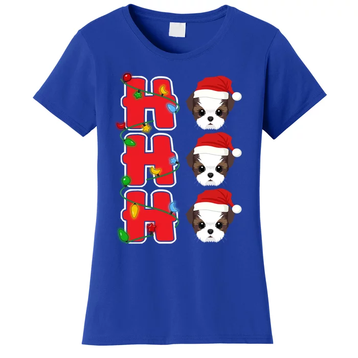 HoHoHo Santa Shih Tzu Christmas Gift Women's T-Shirt