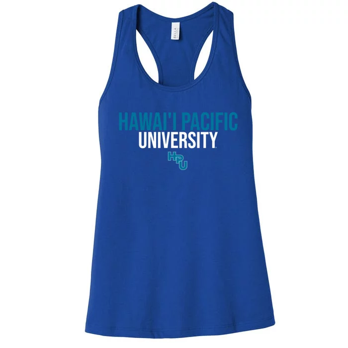 Hpu Sharks Stacked Gift Women's Racerback Tank