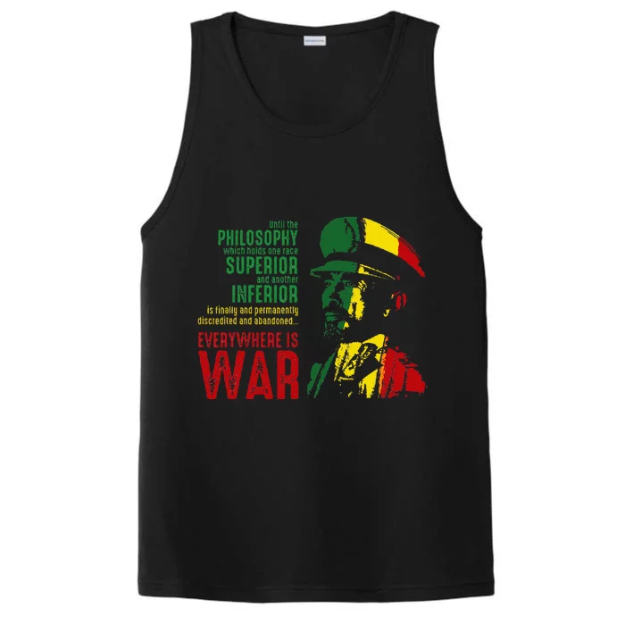 Haile Selassie Speech War Judah Lion Jah Bless Rasta Performance Tank