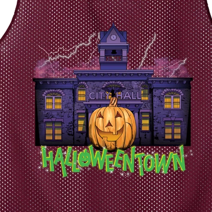 Halloweentown Spooky Square Mesh Reversible Basketball Jersey Tank