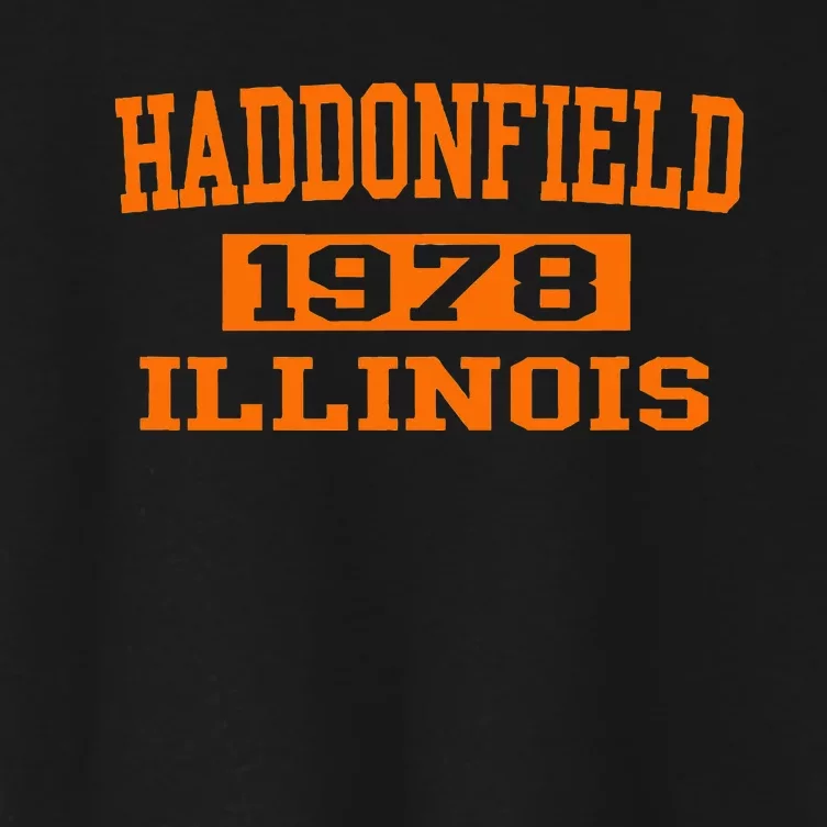 Halloween Spooky Scary Haddonfield Illinois Halloween 1978 Women's Crop Top Tee