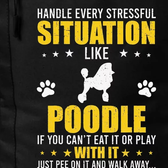 Handle Stressful Situation Poodle Dog Lovers Daily Commute Backpack