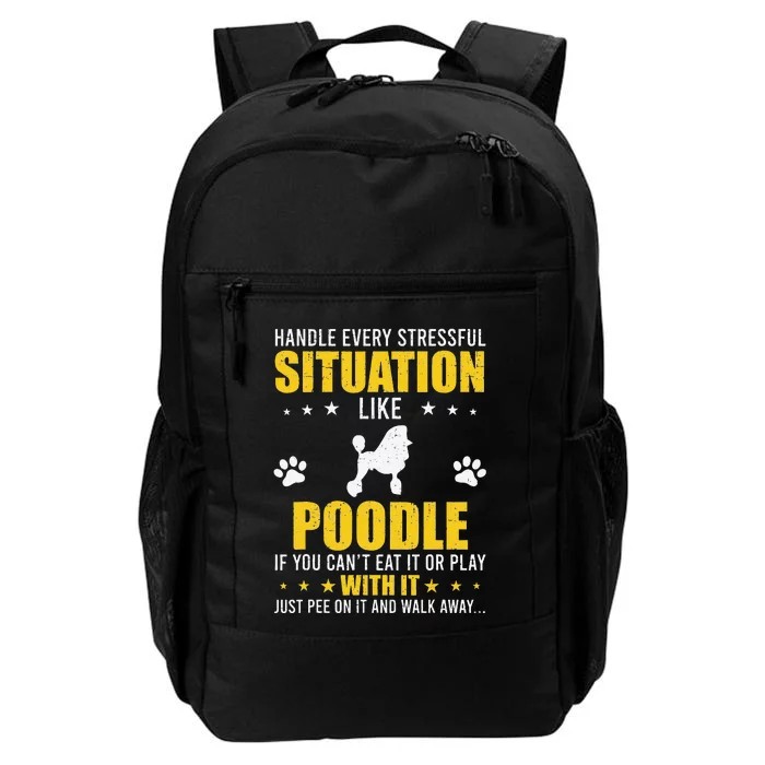 Handle Stressful Situation Poodle Dog Lovers Daily Commute Backpack