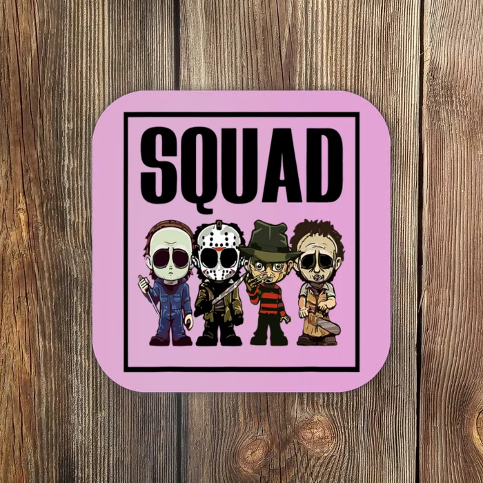 Halloween Shirt Squad Horror Character Coaster