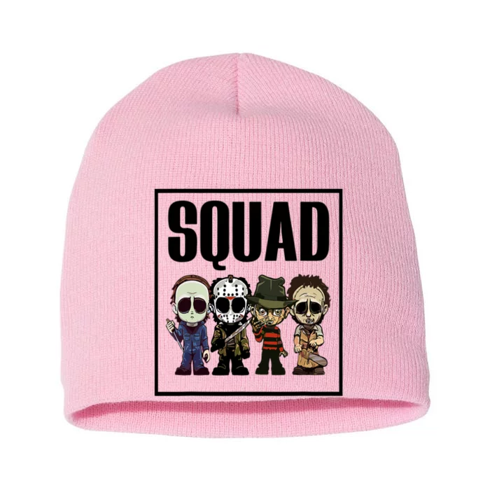 Halloween Shirt Squad Horror Character Short Acrylic Beanie