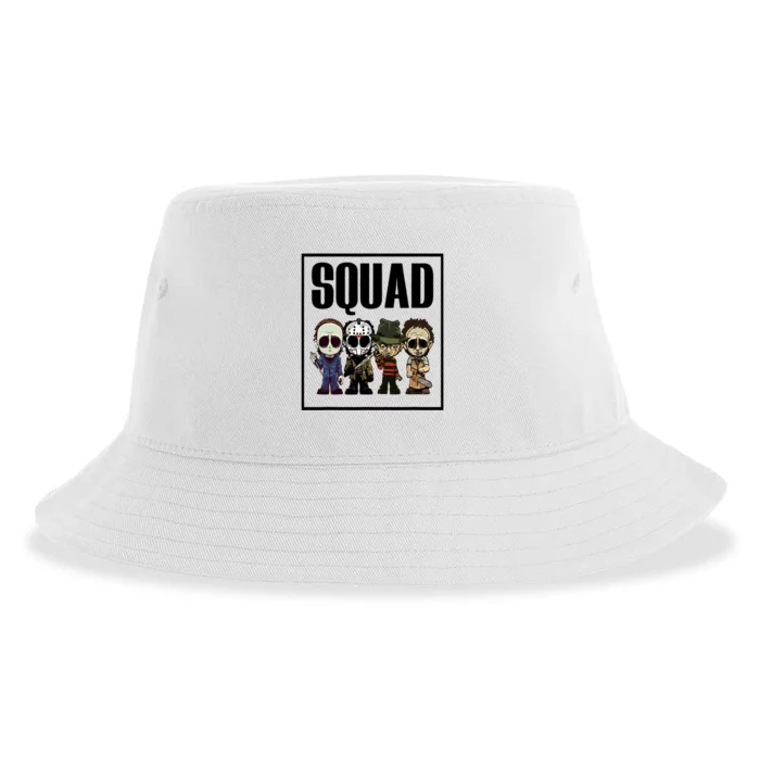 Halloween Shirt Squad Horror Character Sustainable Bucket Hat