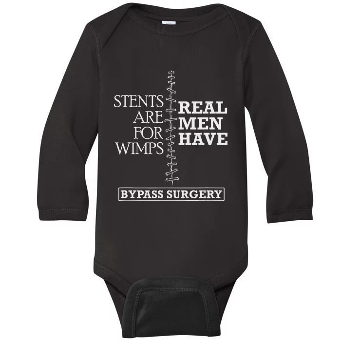 Heart Surgery Survivor After Surgery Recovery Men Bypass Baby Long Sleeve Bodysuit