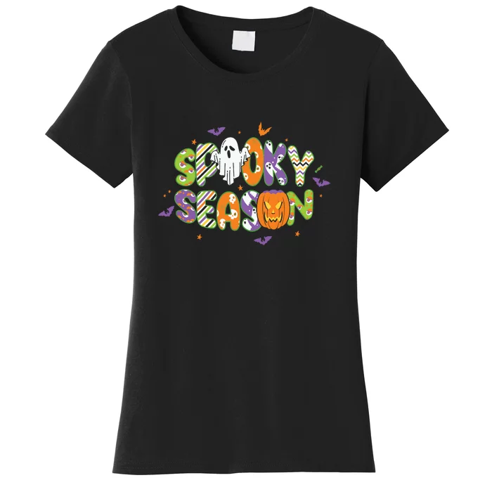 Halloween Spooky Season Boo Pumpkin Vintage Gift Women's T-Shirt