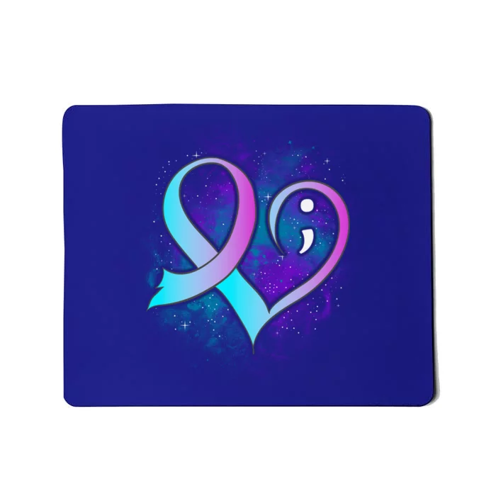 Heart Semicolon Suicide Prevention Tal Health Awareness Gift Mousepad