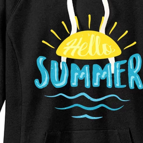 Hello Summer Sunset Women's Fleece Hoodie