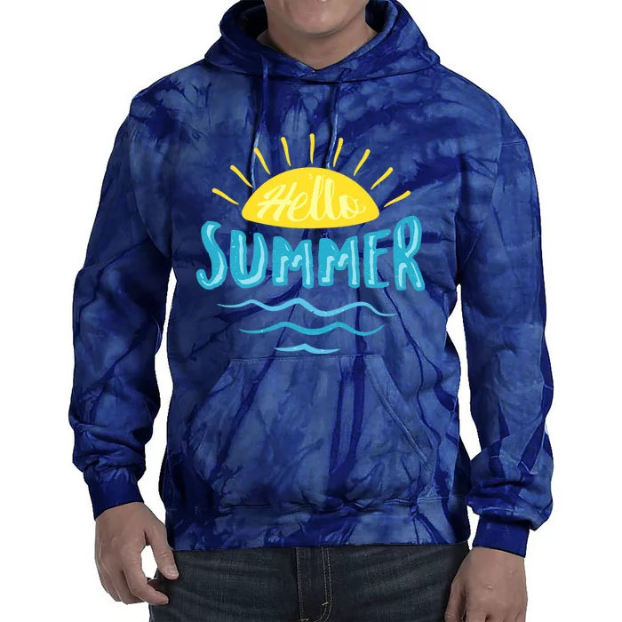 Hello Summer Sunset Tie Dye Hoodie