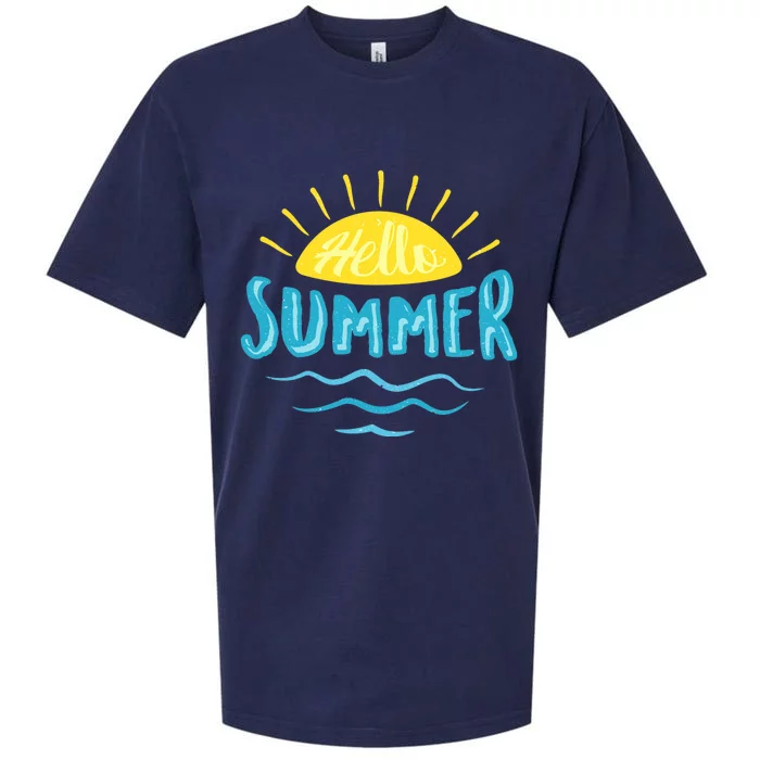 Hello Summer Sunset Sueded Cloud Jersey T-Shirt