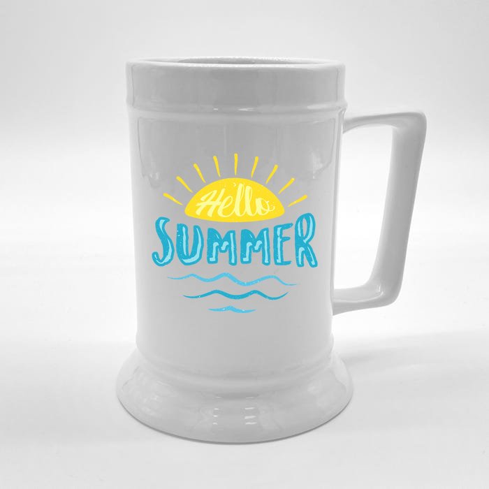 Hello Summer Sunset Front & Back Beer Stein