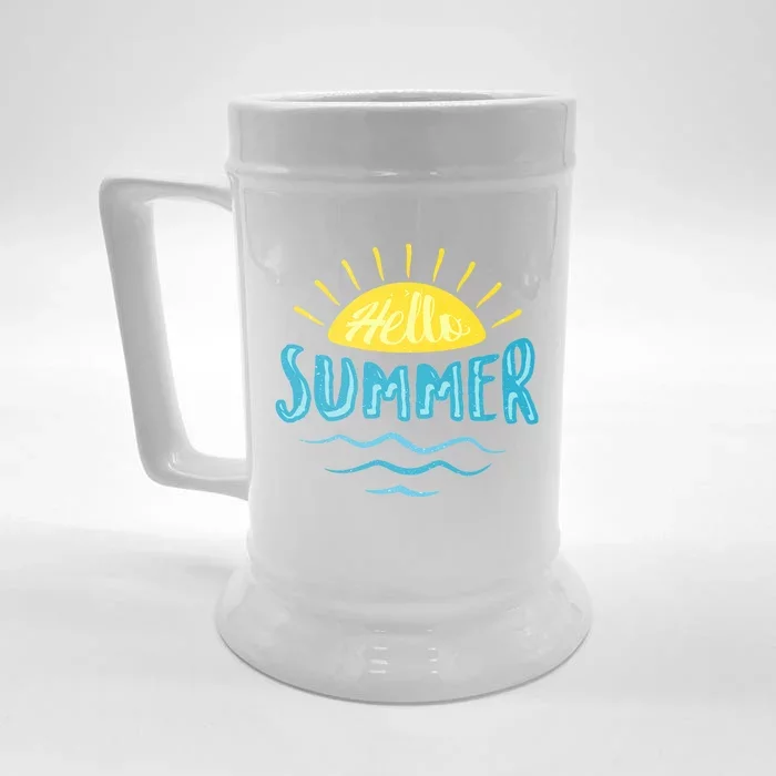 Hello Summer Sunset Front & Back Beer Stein