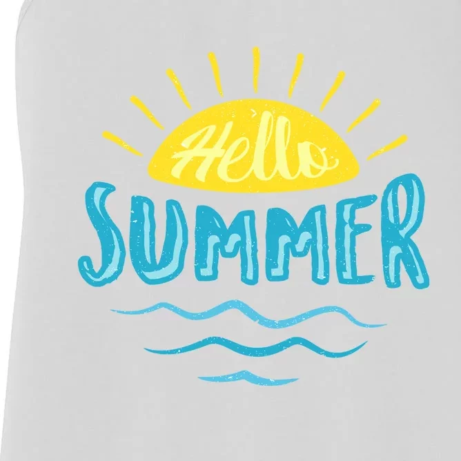 Hello Summer Sunset Women's Racerback Tank