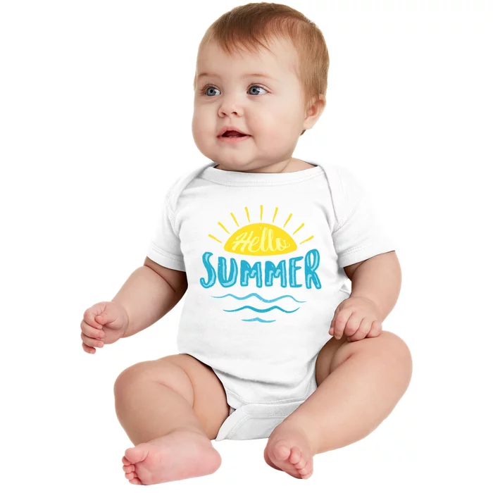 Hello Summer Sunset Baby Bodysuit