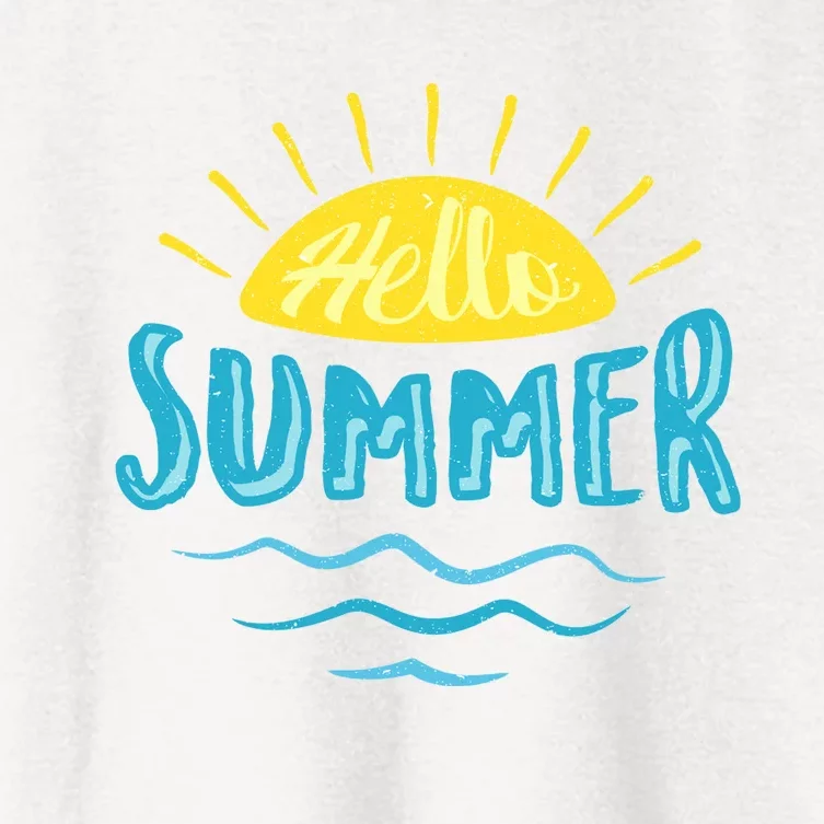 Hello Summer Sunset Women's Crop Top Tee