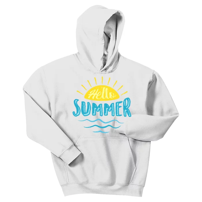 Hello Summer Sunset Kids Hoodie