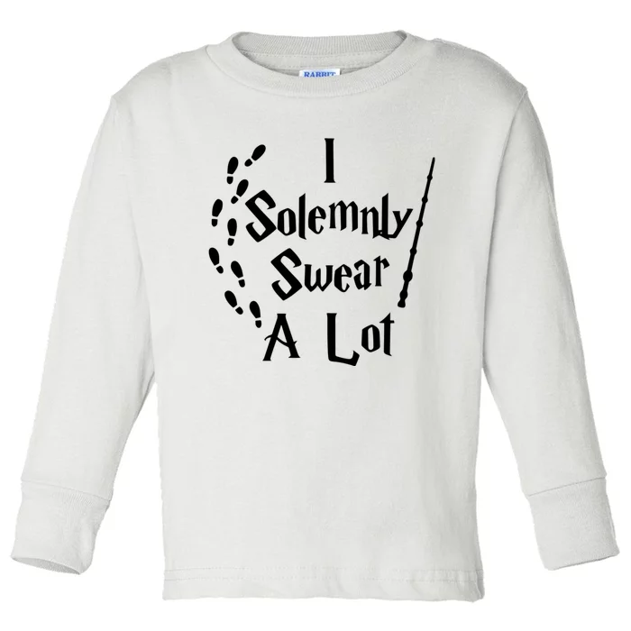 Harry Solemnly Swear A Lot Quotes Wizard Witch Toddler Long Sleeve Shirt