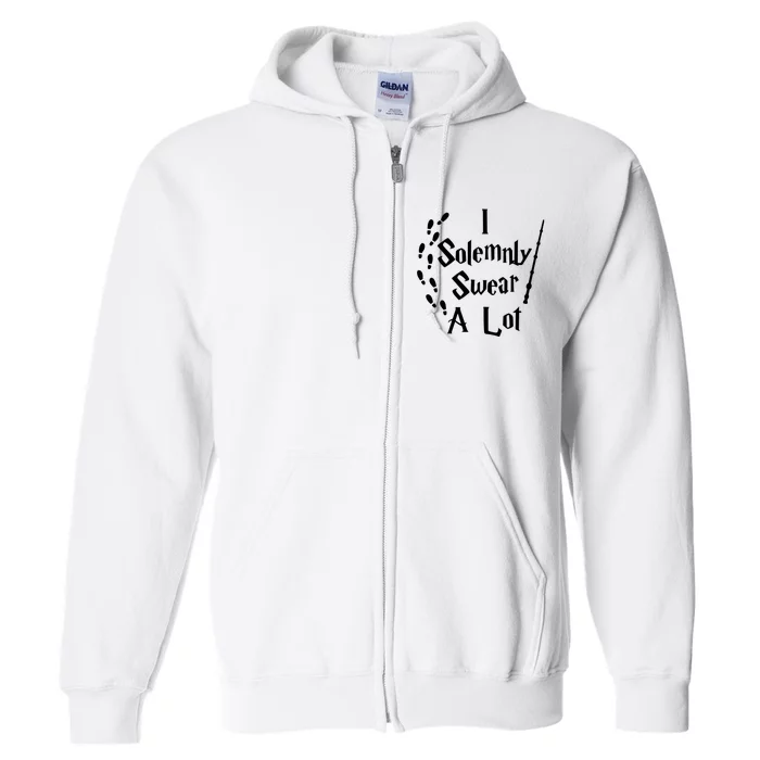 Harry Solemnly Swear A Lot Quotes Wizard Witch Full Zip Hoodie