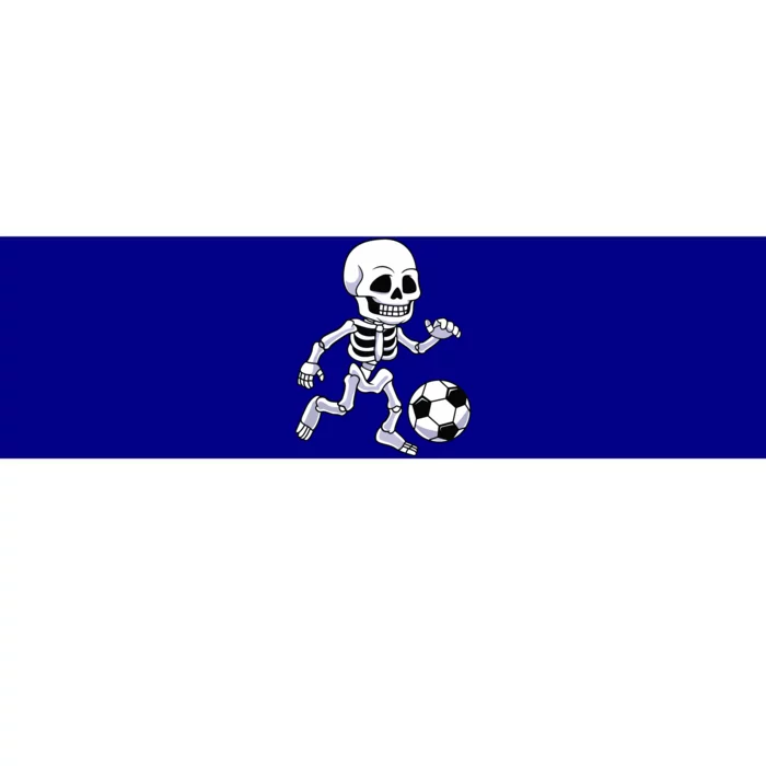 Halloween Skeleton Soccer Player Boy Kids Bumper Sticker