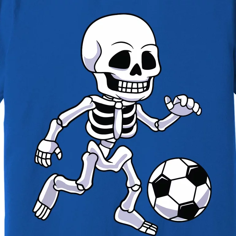 Halloween Skeleton Soccer Player Boy Kids Premium T-Shirt