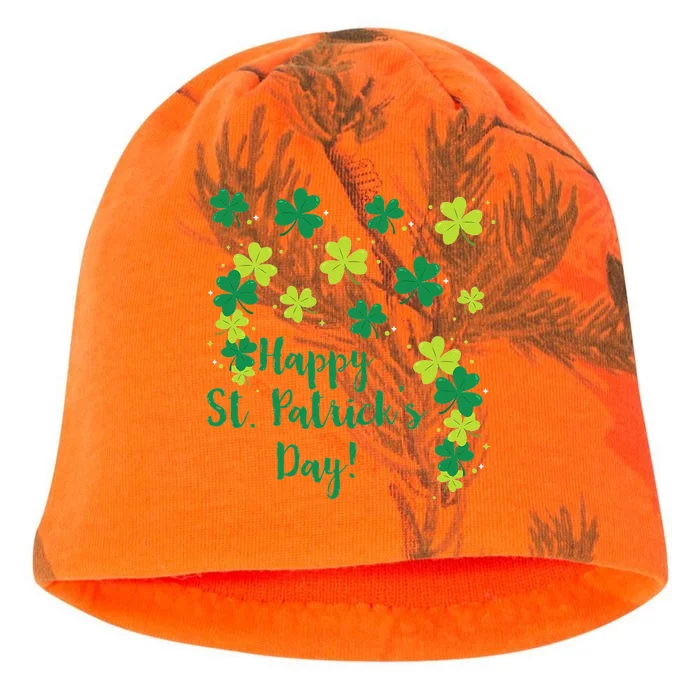 Happy St Saint Patrick's Day Green Clovers Shamrock Kati - Camo Knit Beanie