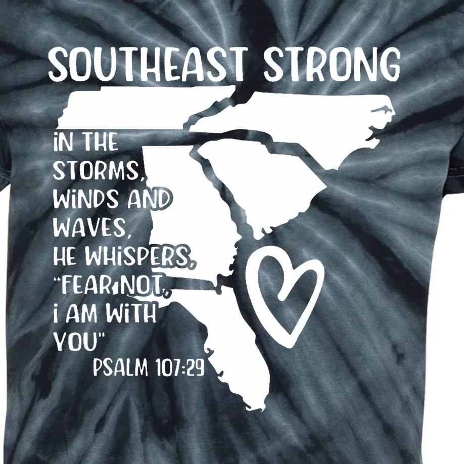 Hurricane Strong Southeast Strong Pray For North Carolina Kids Tie-Dye T-Shirt