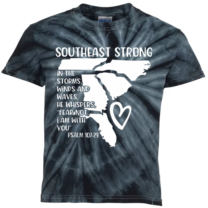 Hurricane Strong Southeast Strong Pray For North Carolina Kids Tie-Dye T-Shirt