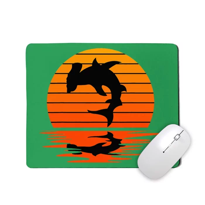 Hammerhead Shark Sihouette Sunset Mousepad