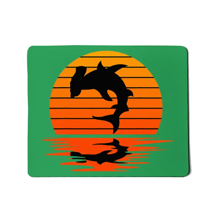 Hammerhead Shark Sihouette Sunset Mousepad