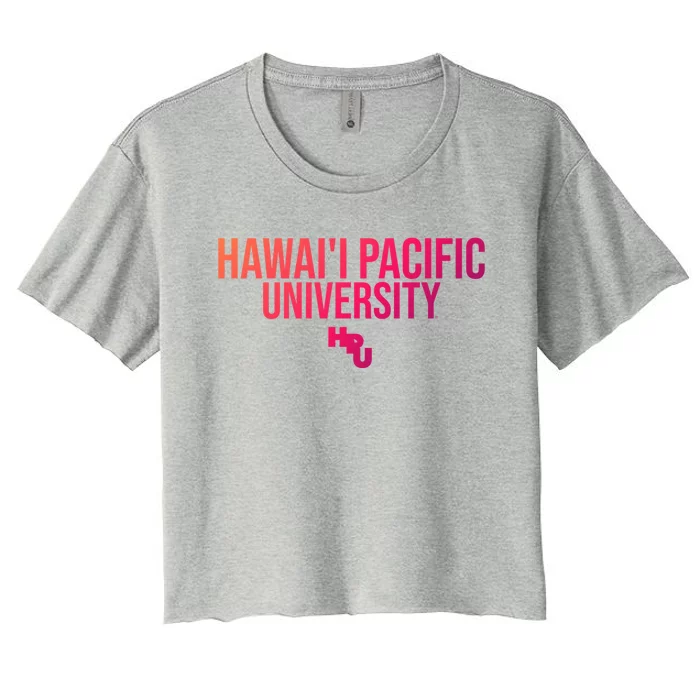 Hpu Sharks Stacked Gift Women's Crop Top Tee