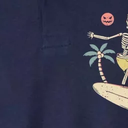 Hawaii Surfer Skeleton Halloween Beach Scary Spooky Surfers Softstyle Adult Sport Polo