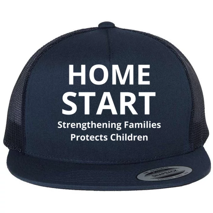 Home Start Strengthening Families Protects Children Flat Bill Trucker Hat