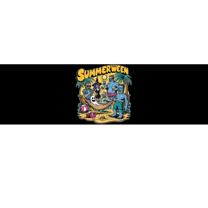 Happy Summerween Summer Halloween Holiday Beach Vibes Spooky Bumper Sticker