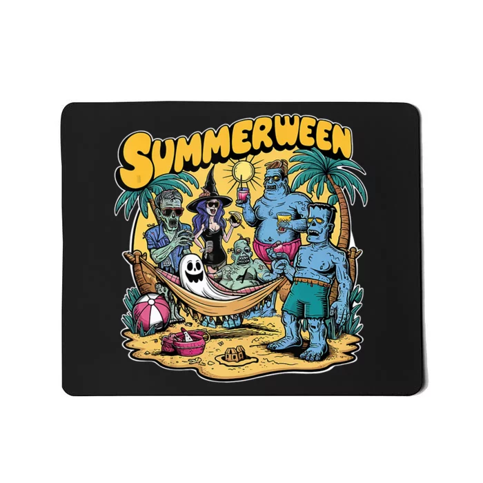 Happy Summerween Summer Halloween Holiday Beach Vibes Spooky Mousepad