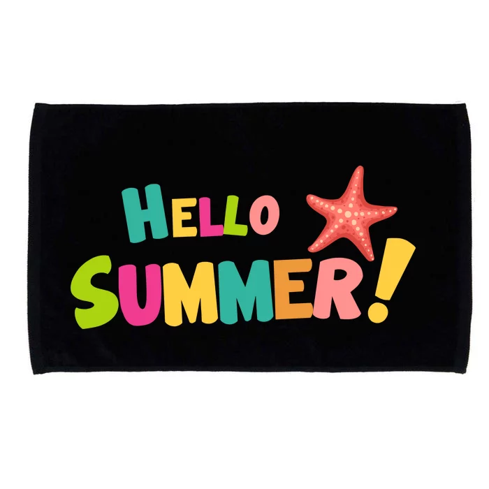 Hello Summer Starfish Colorful Microfiber Hand Towel