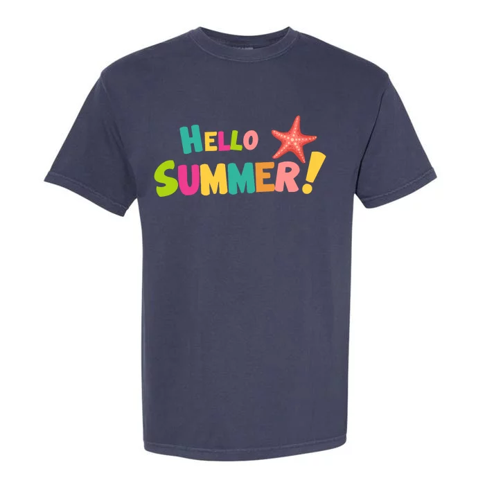 Hello Summer Starfish Colorful Garment-Dyed Heavyweight T-Shirt