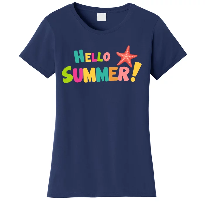 Hello Summer Starfish Colorful Women's T-Shirt