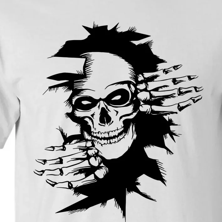 Horror Skull Skeleton Halloween Costume Tall T-Shirt