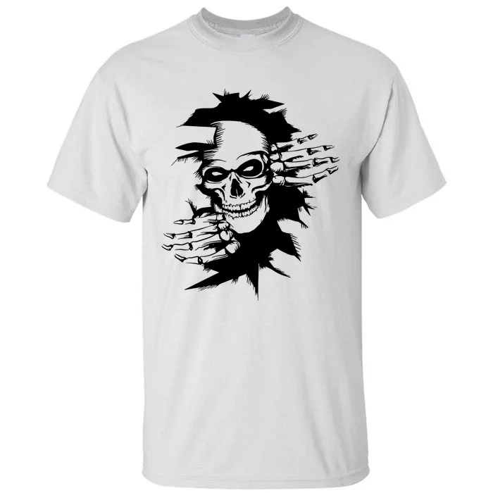 Horror Skull Skeleton Halloween Costume Tall T-Shirt