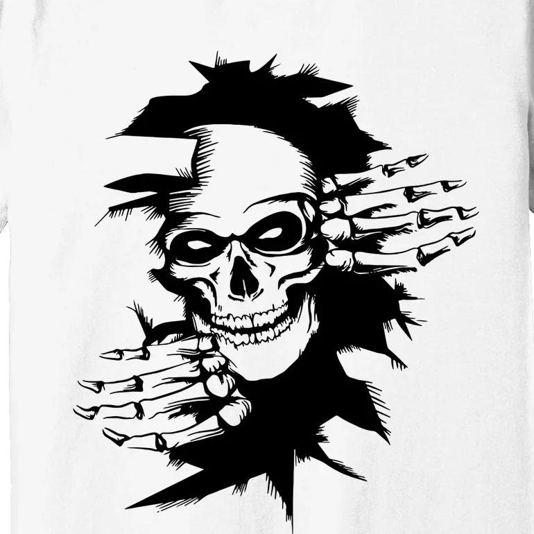 Horror Skull Skeleton Halloween Costume Premium T-Shirt