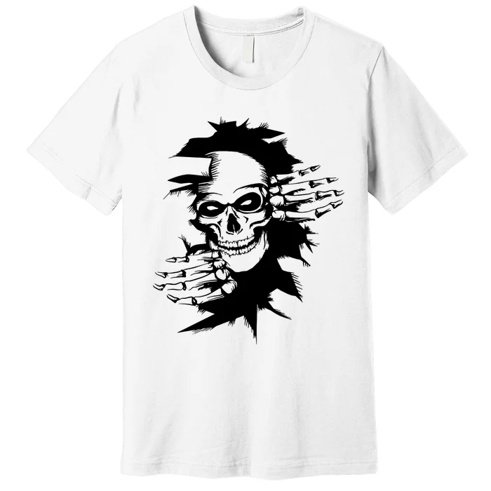 Horror Skull Skeleton Halloween Costume Premium T-Shirt