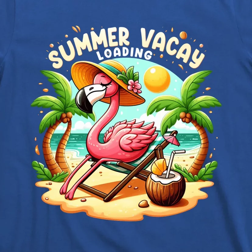 Hello Summer Summer Vacay Loading Cute Flamingo Family Trip Gift T-Shirt