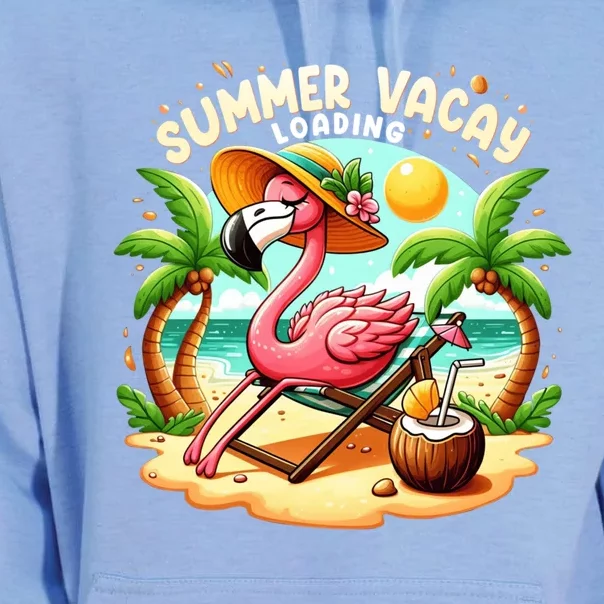 Hello Summer Summer Vacay Loading Cute Flamingo Family Trip Gift Unisex Surf Hoodie