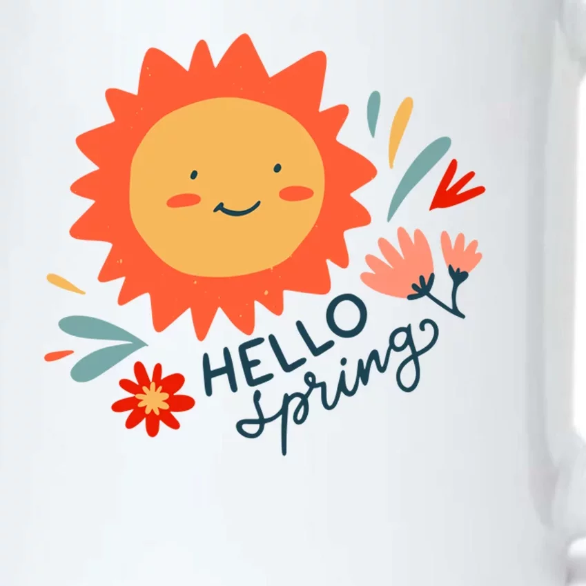 Hello Spring Sunset Floral Black Color Changing Mug