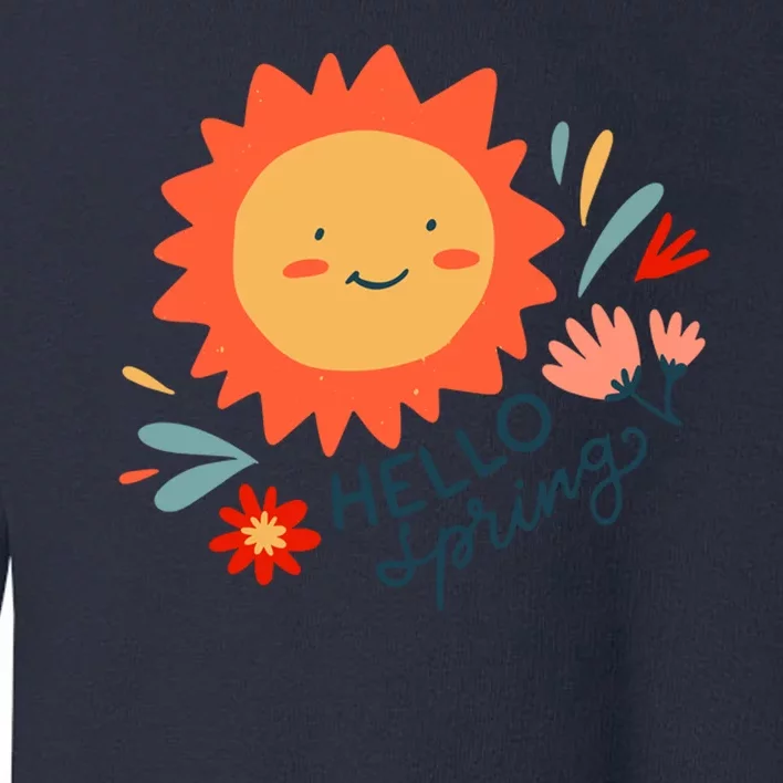 Hello Spring Sunset Floral Toddler Sweatshirt