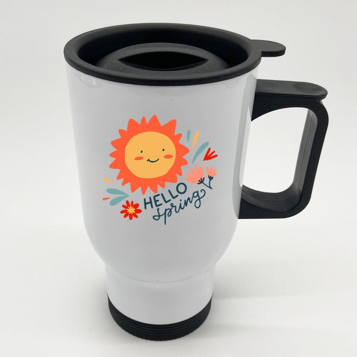 Hello Spring Sunset Floral Stainless Steel Travel Mug