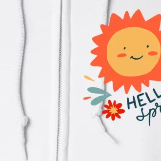 Hello Spring Sunset Floral Full Zip Hoodie