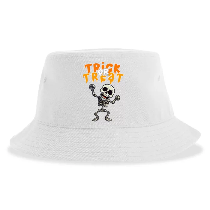 Halloween Spooky Skeleton Design Trick Or Treat Sustainable Bucket Hat